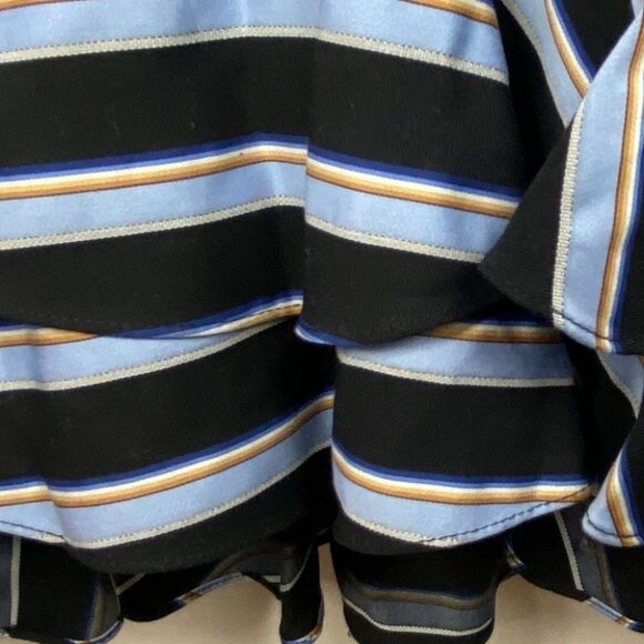 NEW WAYF Korbin Striped Off Shoulder Dress Blue Size Medium Cotton Brand Cutout - Picture 7 of 9